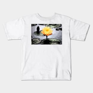 Yellow Water Lily Kids T-Shirt